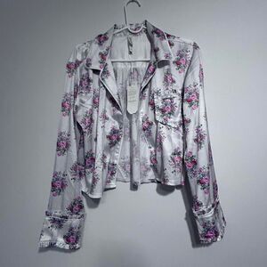 NWT For Love & Lemons Lailah Pajama Top Size M Cottagecore Floral